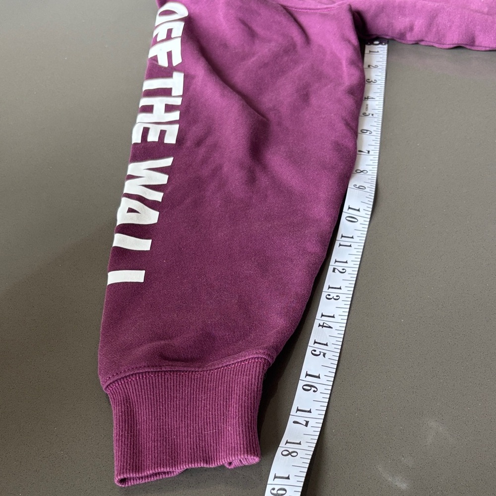 Vans Men's Burgundy Quarter Zip Pullover with Sleeve 'OFF THE WALL' SZ S - Picture 9 of 14